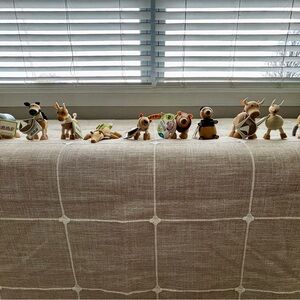 Wooden Animal Learning Toy Set - Natural Brown